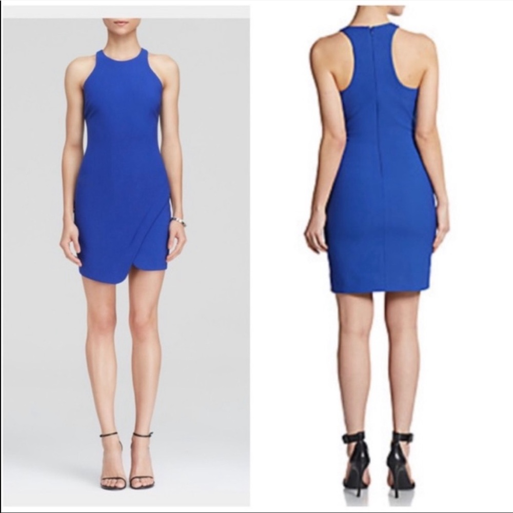 Elizabeth and James blue Bardot bodycon dress sz 4